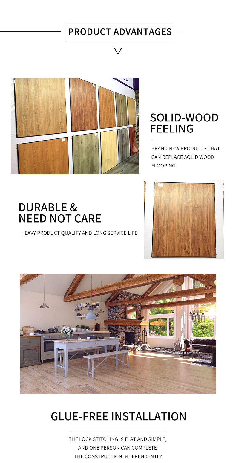 Multicore Piso De Waterproof PVC Spc Encravamento Flooring Vinilos Decorativos PARA Suelos