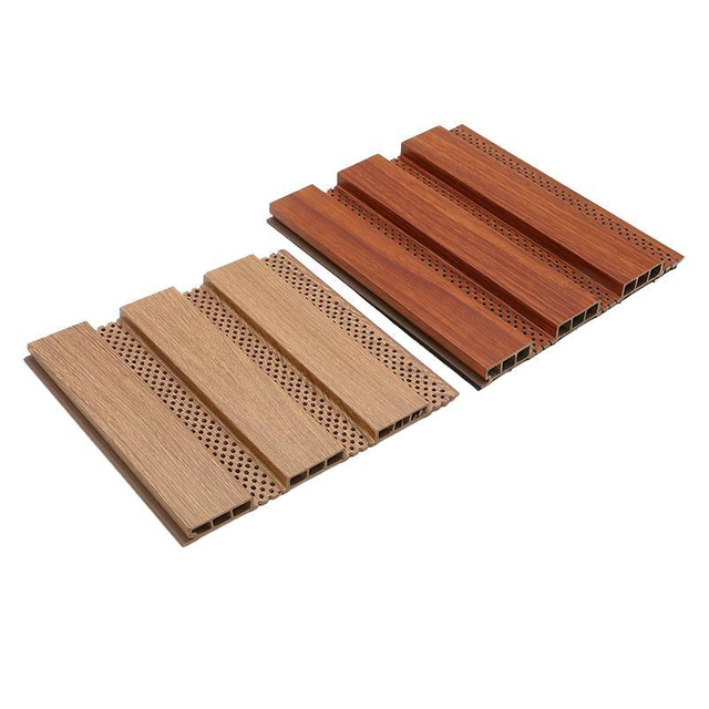 China Wholesale Acoustic WPC Wall Panel Grooved Wall Panel Wooden Wall Paneling