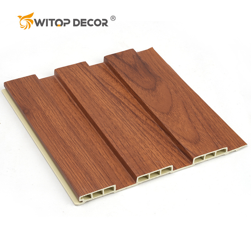 Wood Laminated Interior Wall Decoration Fluted Panel WPC