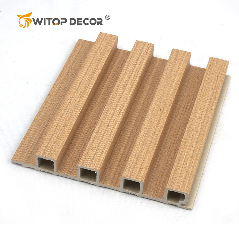 Wooden Grain PVC WPC Wall Panels Designs for Outdoor Decoration