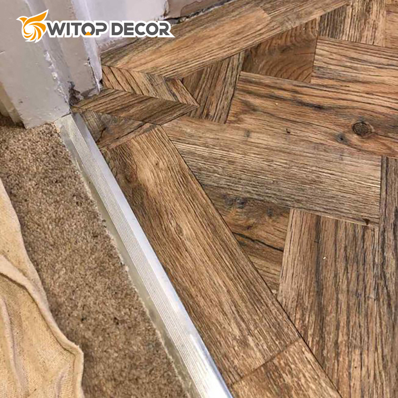 Antislip Deep Embossed Wood Design Luxury Vinyl Tiles Parquet Lvt Flooring