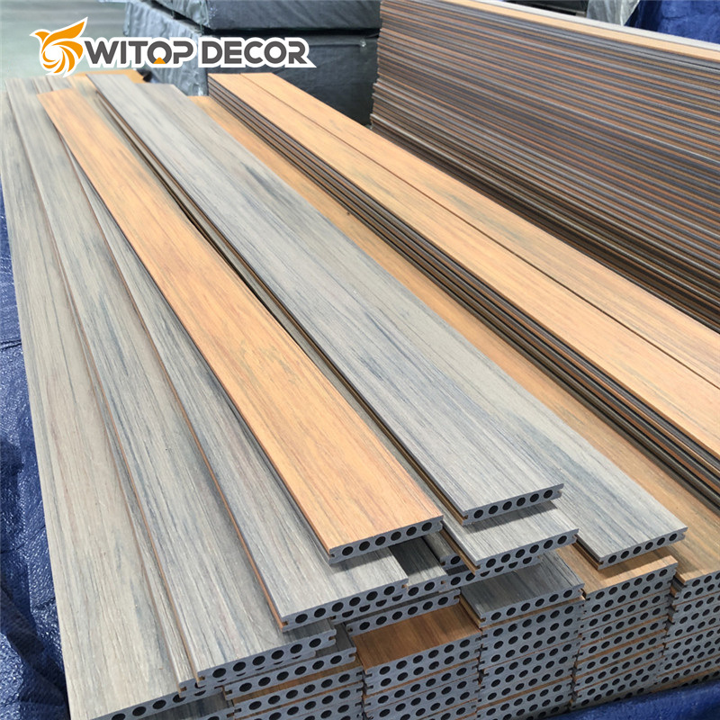 Waterproof WPC Co-Extrusion Cladding Composite Hollow Boards WPC Decking