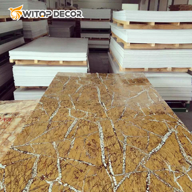 High Glossy Luxury Design UV Sheet PVC Marble Sheet for Wall Decoration