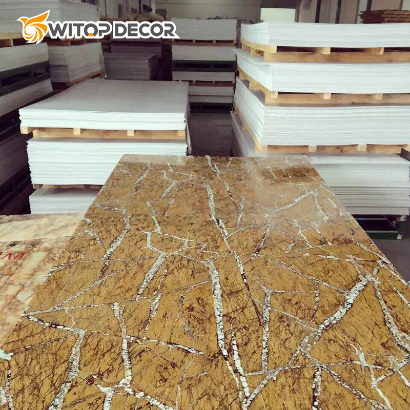 High Glossy Luxury Design UV Sheet PVC Marble Sheet for Wall Decoration