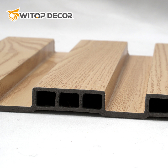 Easy-Clean Water Proof RoHS Wooden Grain 160mm 170mm 200mm WPC Strip Flute Wall Panel