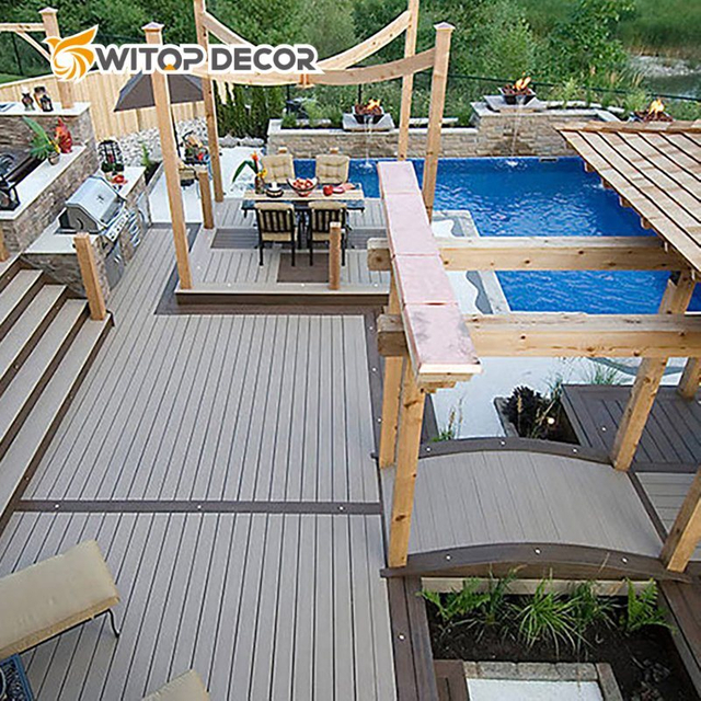 China Factory WPC Engineered Wood Floor Outdoor Plastic Composite Flooring