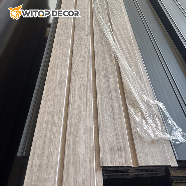 Indoor Decoration Wood Composite Fluted WPC Wall Cladding Panel