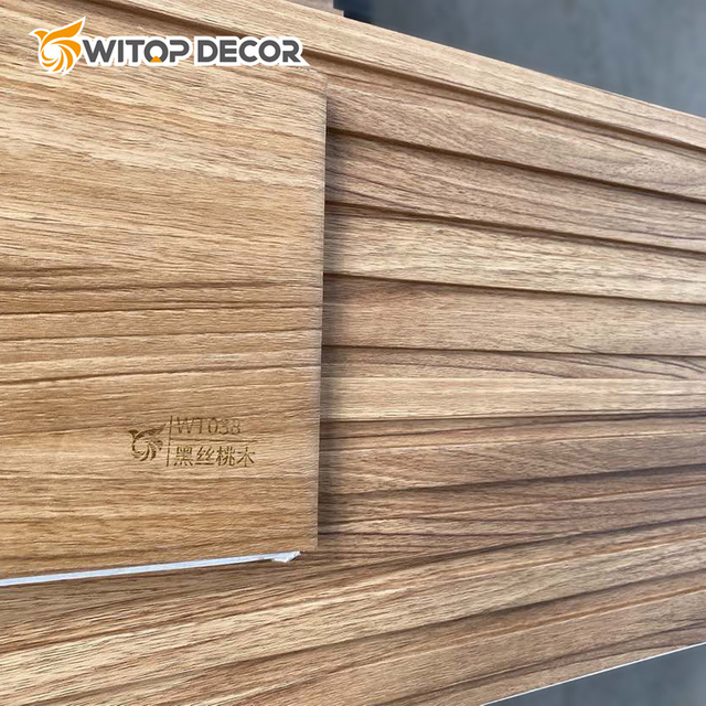 Interior Decor Waterproof Fluted WPC Wood Plastic Wall Panel