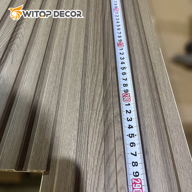 Waterproof Wood Plastic Composite Cladding Fluted WPC Wall Panel