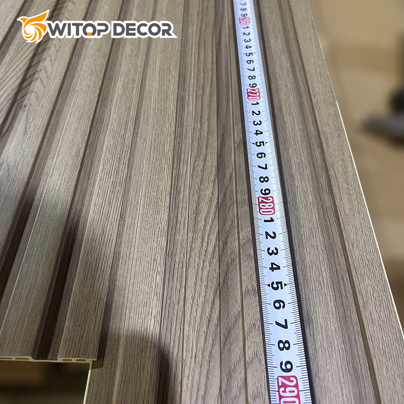 Waterproof Wood Plastic Composite Cladding Fluted WPC Wall Panel