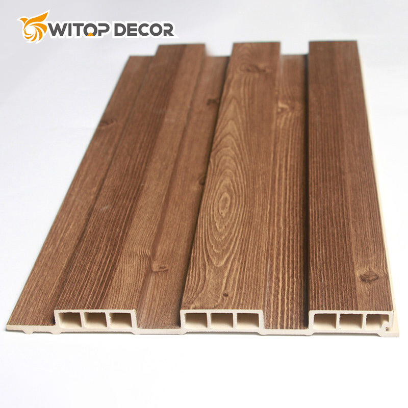 Easy Installation Wood Grain WPC Wall Panel for Interior Decoration