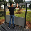 Dark Gray Building Material WPC Outdoor Railing Garden Fence