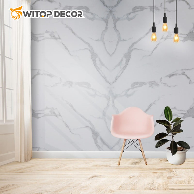 High Glossy Flexible Wall Decorative Board UV PVC Marble Sheet