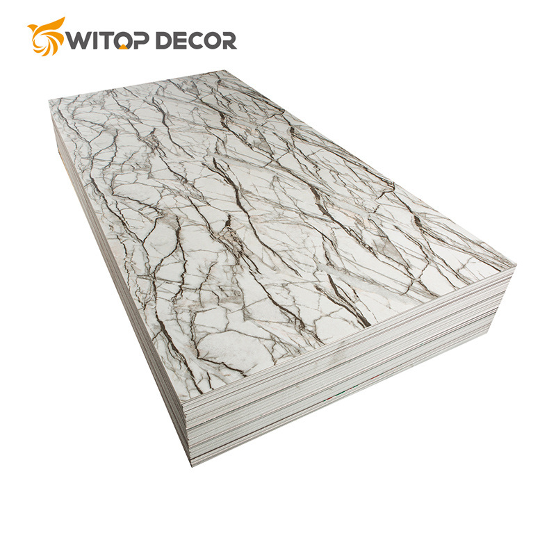 PVC Plate Solid Surface Wood Faux Marble Panel UV Marble Sheet