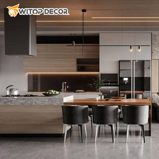 Building Materials WPC PVC Bamboo Charcoal Wood Veneer Wall Panel Bendable Wall Board
