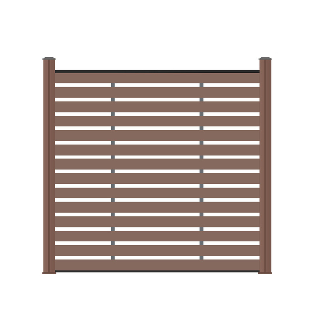 DIY Easy-Installation Wooden Composite WPC Yard Fence