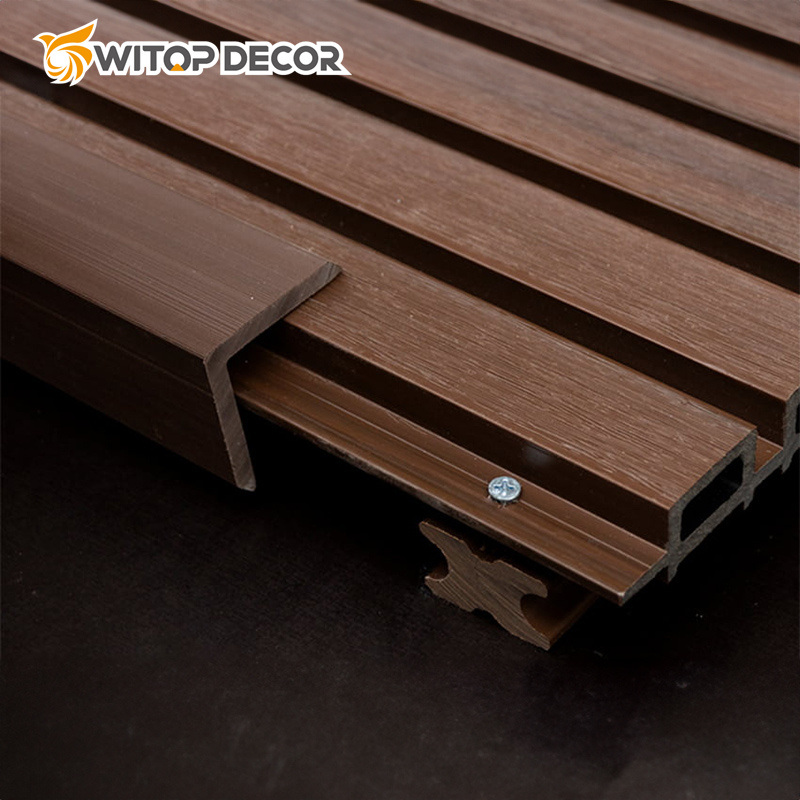 Wood Plastic Composite Timber Effect Cladding Refurbished Building Customize WPC Wall Panel