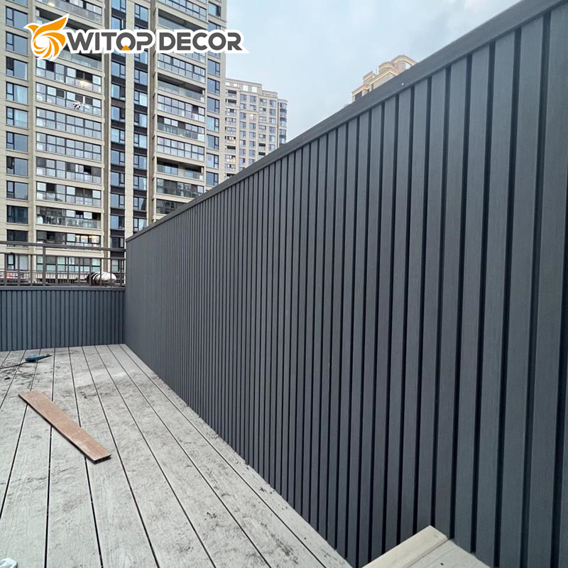 Waterproof Decorative Outdoor WPC Exterior Fluted Wall Panel WPC Wall Cladding