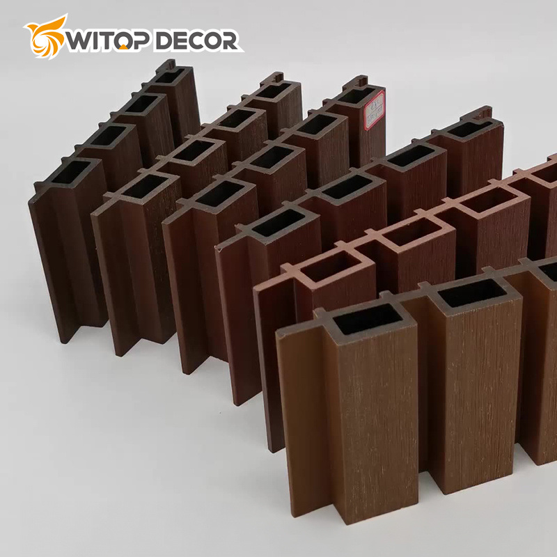 3D Wooden Composite WPC Wall Cladding Outdoor Plastic WPC Wall Panel Decoration