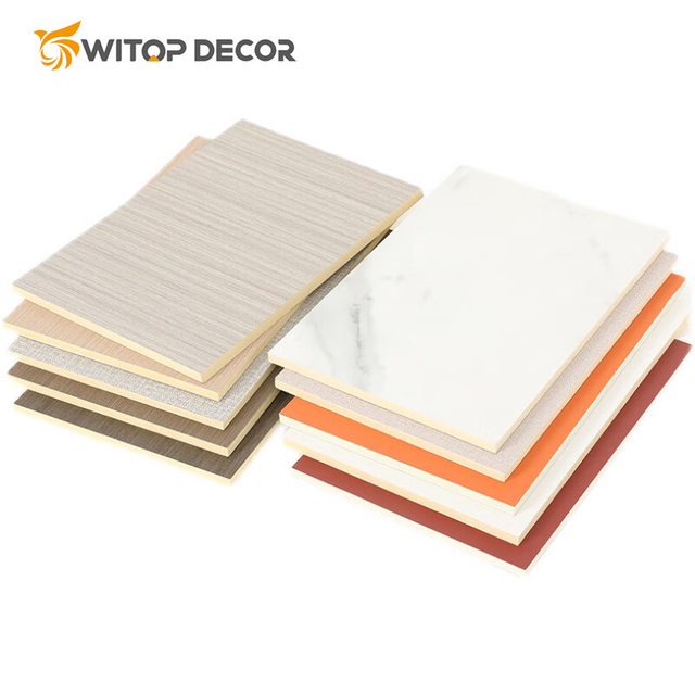 Modern Seamless WPC Bamboo Charcoal Wood Metal Plate Sheet Carbon Crystal Panel