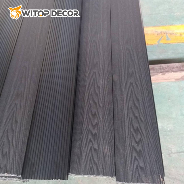 Wood Plastic Composite Decking Solid Floor, Outdoor Decking Flooring WPC Wood Decking