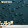 Black MDF Wall Panel Polyester Acoustic Panel Wooden Slat Wall Panel