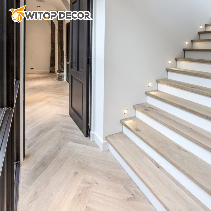 Brush Texture High Quality Europe Oak Real Wood Veneer Spc Flooring with