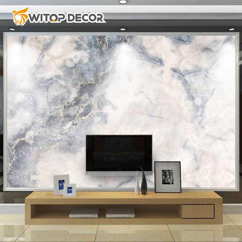 High Glossy UV Wall Panel PVC Marble Grain Sheet UV Marble Sheet