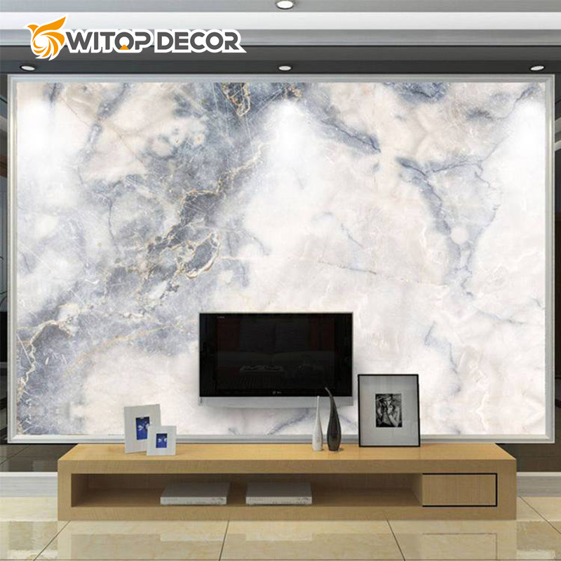 High Glossy UV Wall Panel PVC Marble Grain Sheet UV Marble Sheet