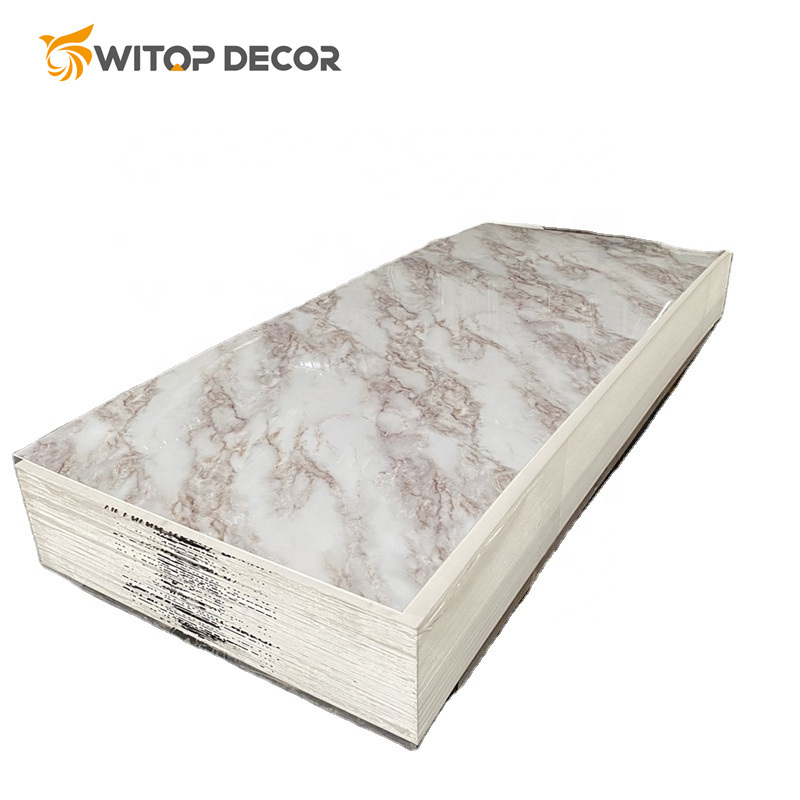 Customization Faux UV Marble Sheet PVC Board Panel Wall for Decorative