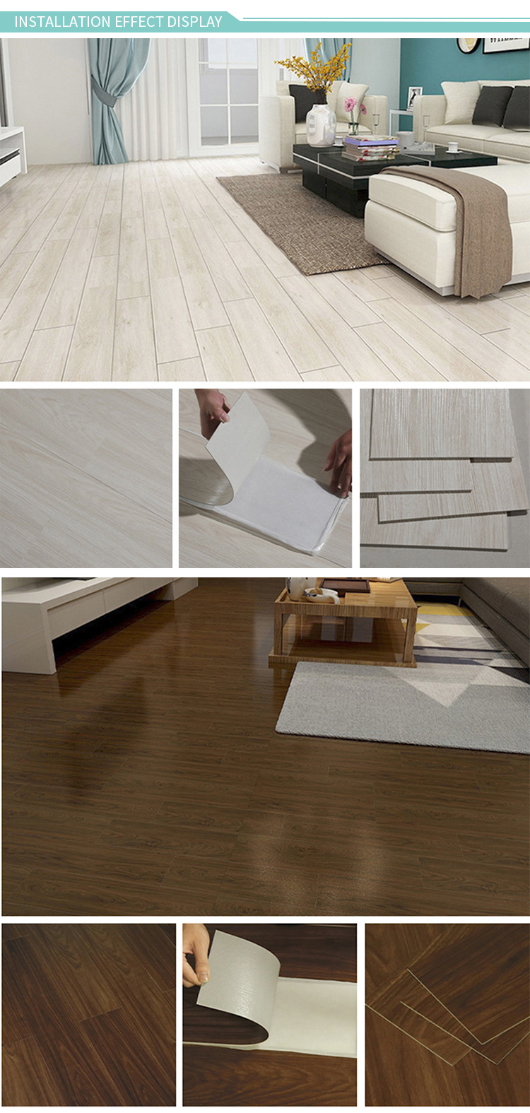 Anti-Slip Carpet Pattern Size 12"X24"X 3.0mm Vinyl Flooring Tiles Store Application