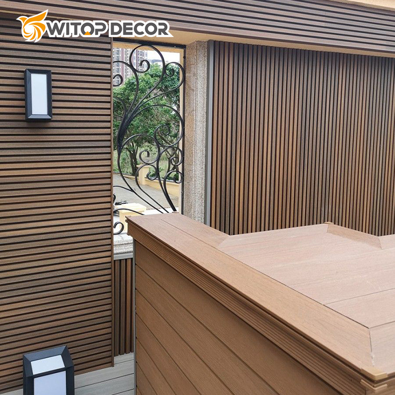 Hot Selling Panel Cladding Laminated Hollow Wood Substitute WPC Solid Wall Panel