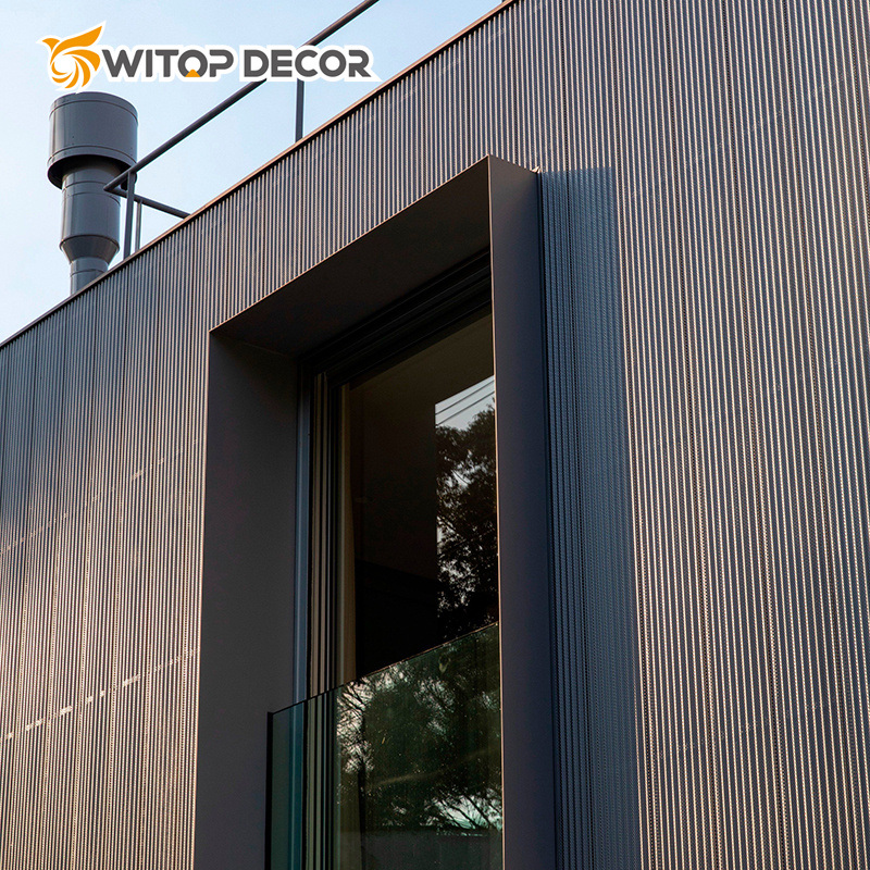 Hot Sale WPC Louver Wall Panel Round WPC Wall Panel with Good Quality WPC Clad Wall Panel