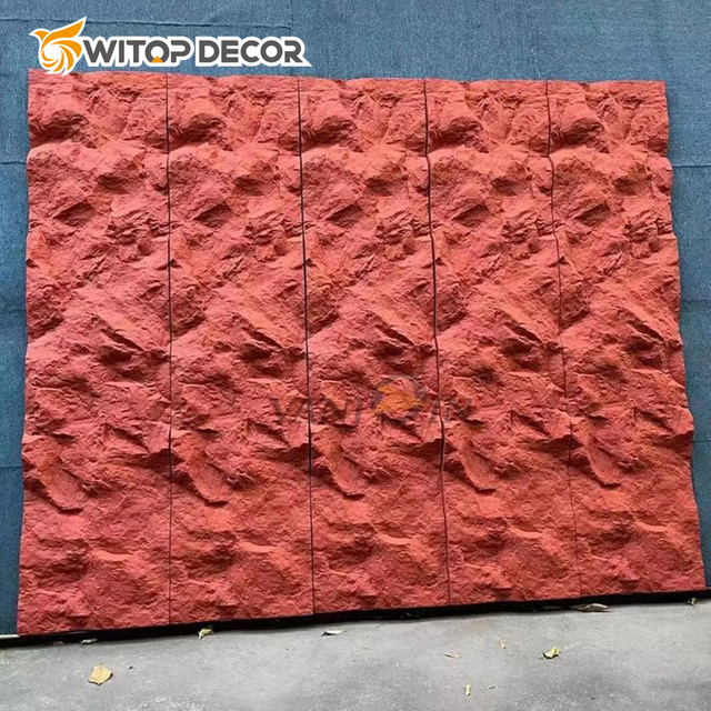 3D Wall Panels for Interior Wall Flexible Decor in Industrial Style PU Faux Mushroom Stone Wall Panel