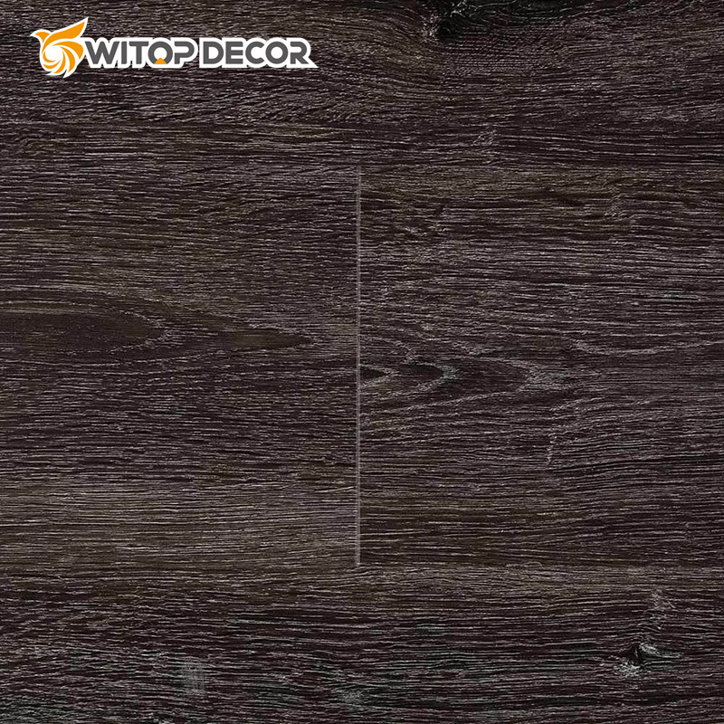 Dark Grey Wooden PVC Flooring Spc Flooring for Commercial
