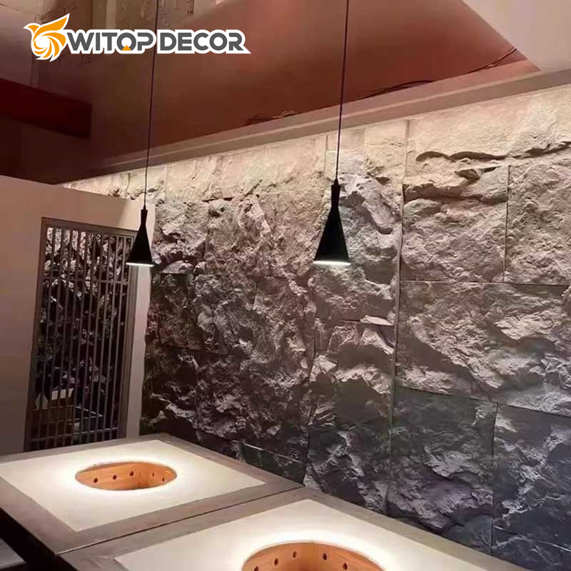 Popular PU Stone Panel Material in Mold Coating Stone Artificial Stone Panel Customization Size