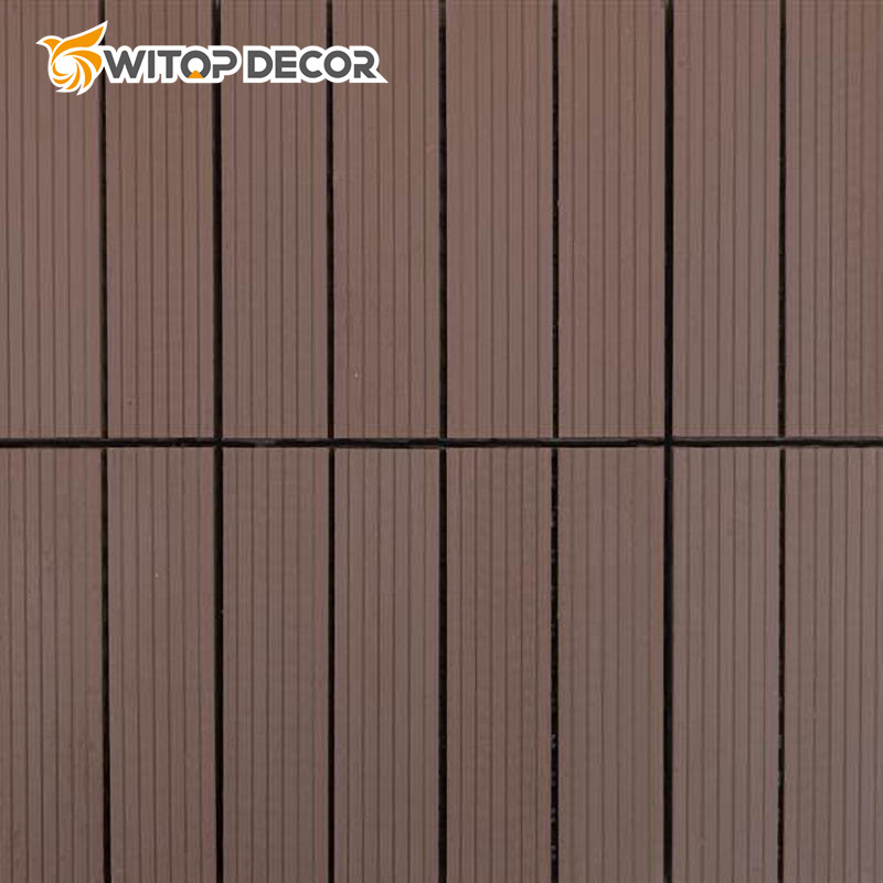 Anti-Slip WPC Decking Outdoor Flooring with Groove Composite Decking