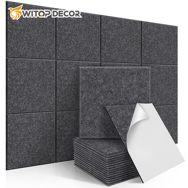 Office Dividers Diffusion Wave Silent Black Large Acoustic Panels
