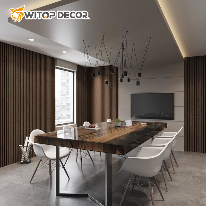White Painting Wooden Wool Acoustic Panel 25mm Acoustic Wool Panel