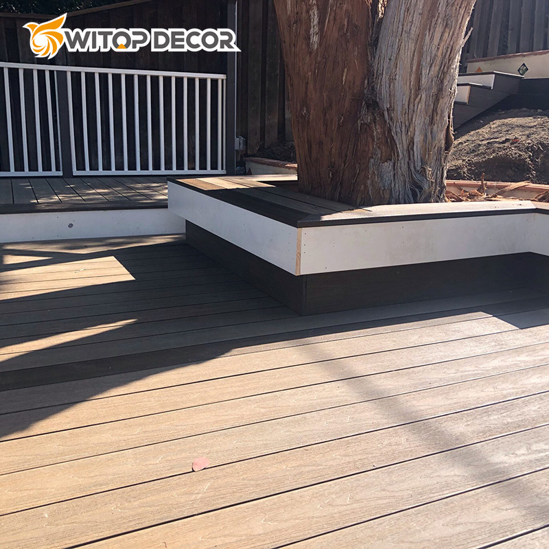 Eco-Friendly PVC Co-Extrusion Wood Plastic Composite Decking Flooring
