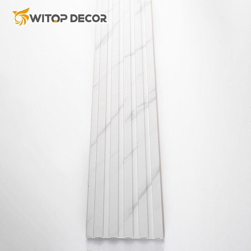 Waterproof and Fireproof Wood Grain WPC Fluted Panels for Interior Decoration