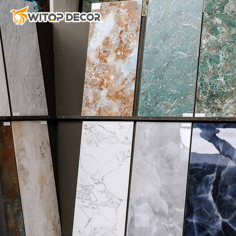 Factory Sale PVC Glossy Dark Marble Sheet for Interior Wall at The Wholesale Price