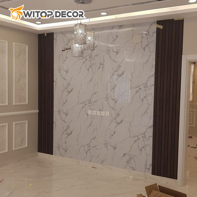 Faux Marble PVC Plastic UV Marble Sheet for Wall Decoration 3D PVC Marble Sheet Wall Panel