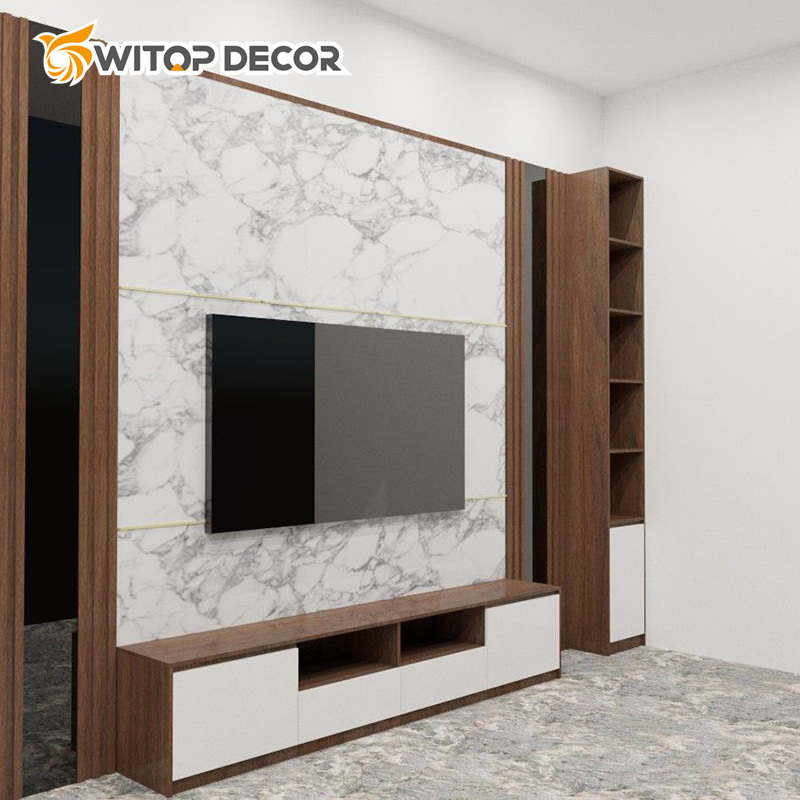 1220X2440mm 4X8 UV PVC Marble Sheet PVC Wall Panel Embossed PVC Sheets for Wall Decoration