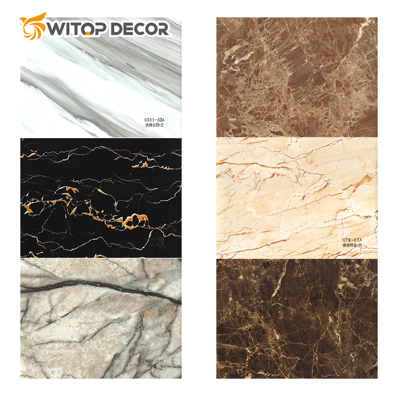 4*8 High Quality Waterproof UV Coated PVC Marble Sheet Decorative Board with Fancy Design