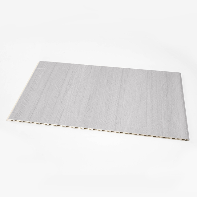 Formaldehyde Fireproof Waterproof Slatted 3D Pure Colour WPC Interior Fluted Wall Panel