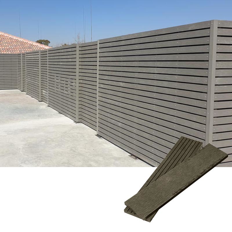 Wind-Proof Easy Installation Wood Plastic Composite Garden Fence Panels Beautiful Garden Fencing WPC