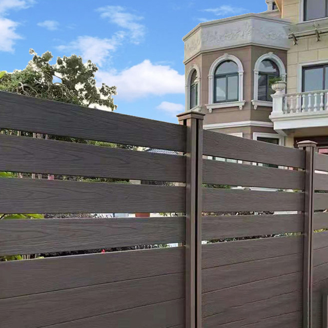 WPC Garden Fence, Privacy Screen Fence for Balcony 6 Feet Outdoor Decorative Weatherproof WPC Fence