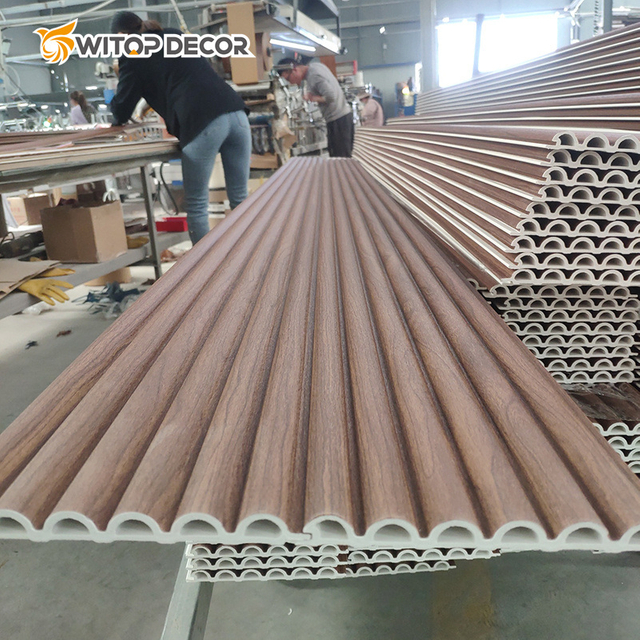 WPC Wall Board with Fluted Pattern and Smooth Surface