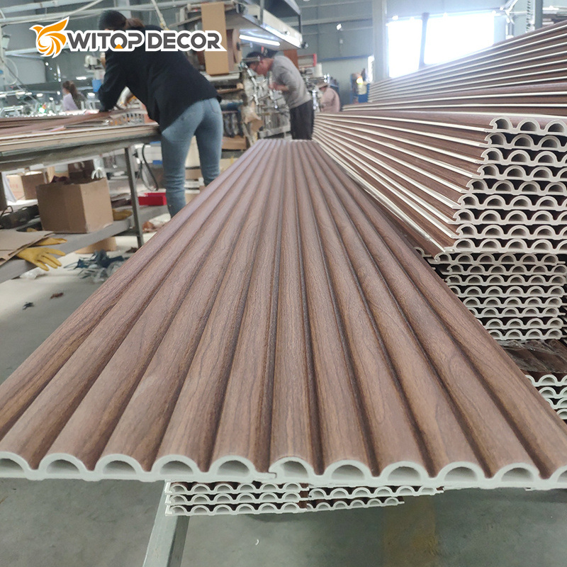 WPC Wall Board with Fluted Pattern and Smooth Surface